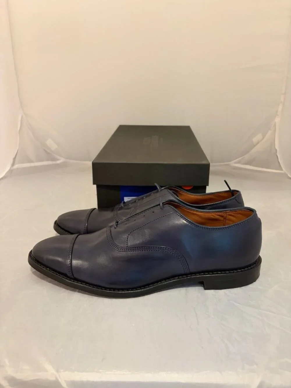 Allen Edmonds Park Avenue LE Navy Leather Mens dress shoes size 9.5 6706S F2